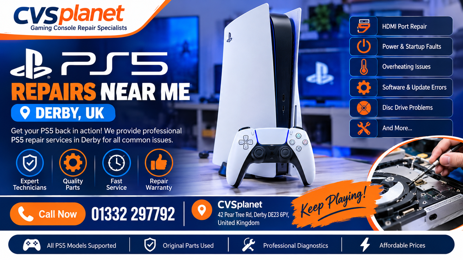 PS5 Repairs Near Me in Derby
