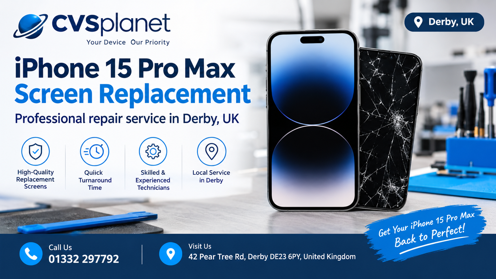iPhone 15 Pro Max screen replacement